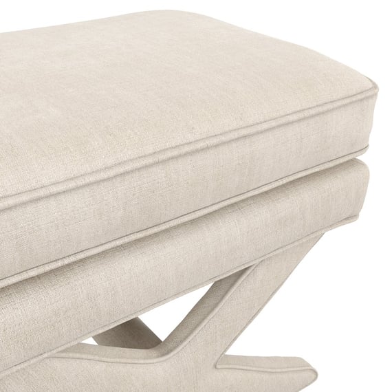 rhode stone linen stool close up