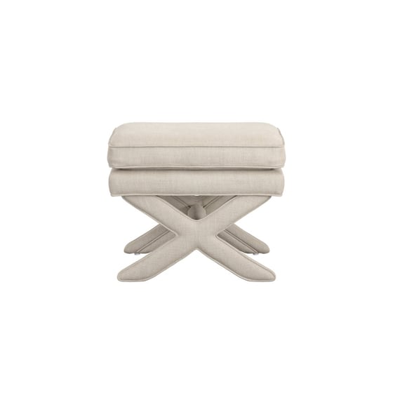 rhode stone linen stool front
