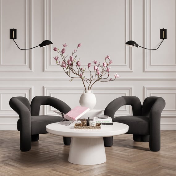 rumi white coffee table freyja chairs lifestyle