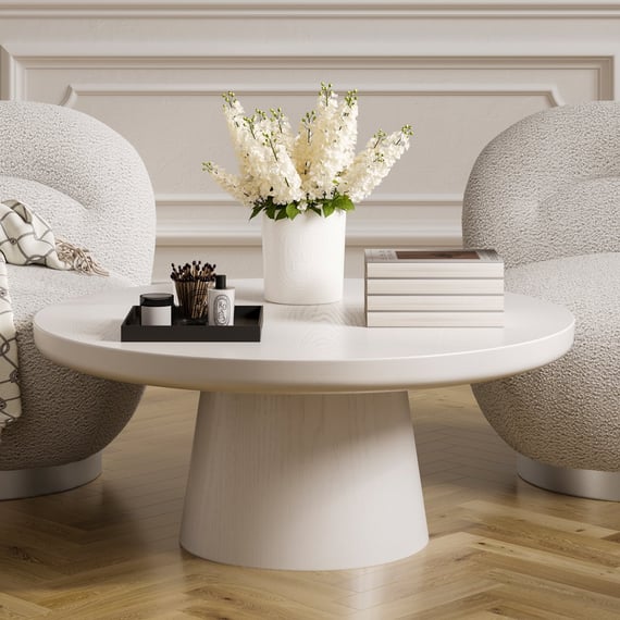 rumi white coffee table room shot