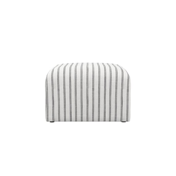ryder chalk stripe pouffe side
