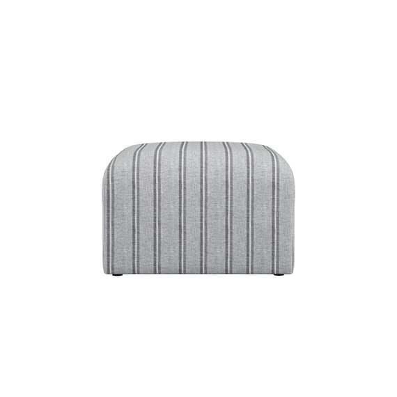 ryder grey stripe pouffe side