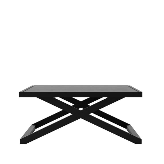 sage black coffee table small front