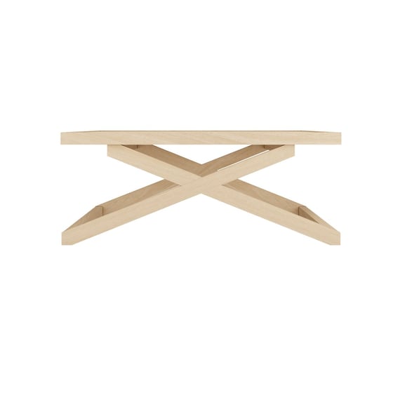 sage blonde oak coffee table large front
