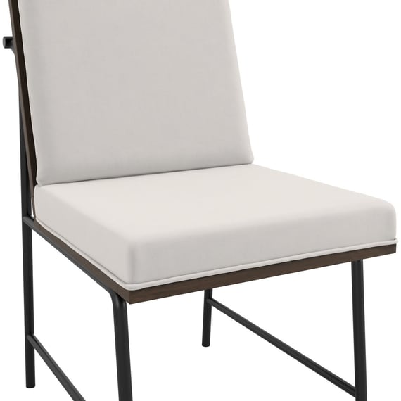 scout white dining chair close up
