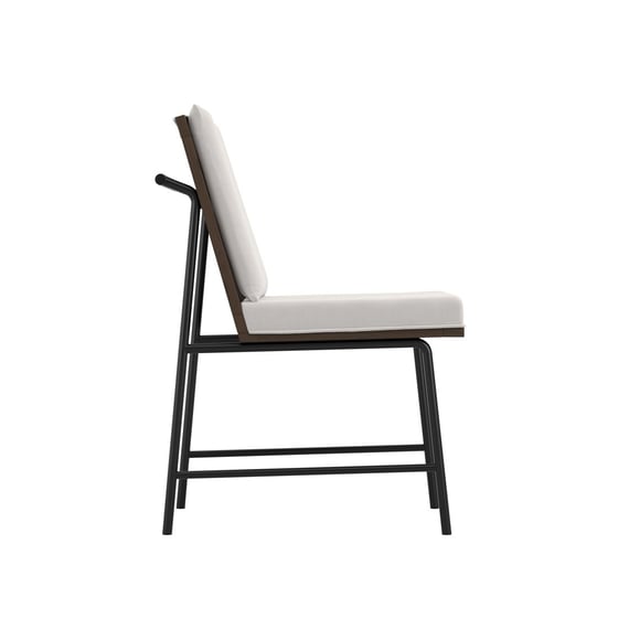 scout white dining chair side