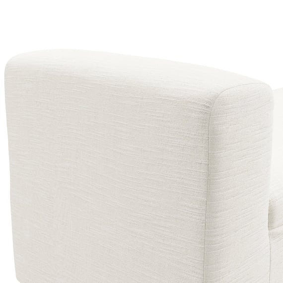 serena ivory linen bench close up