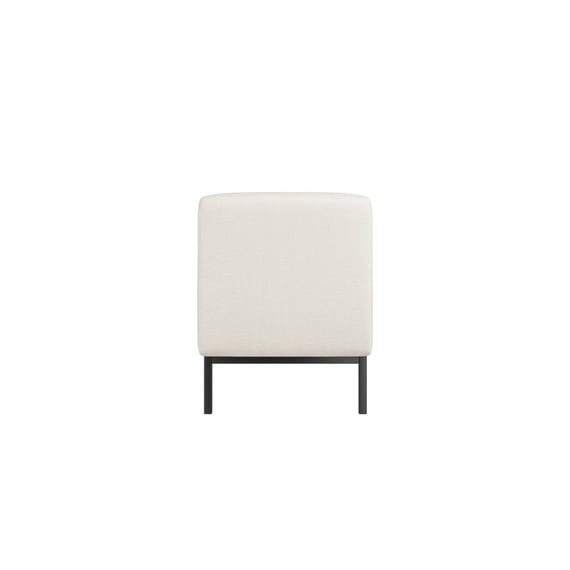 serena ivory linen bench side