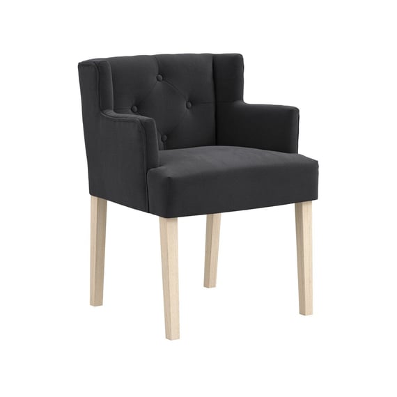 shay anthracite winged chair arms angle