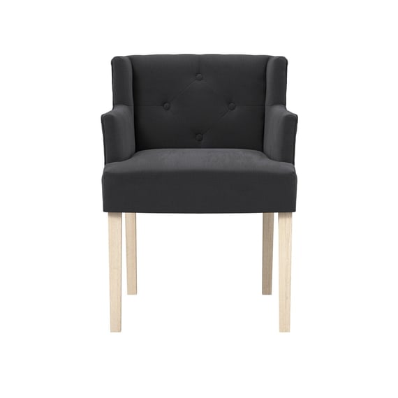 shay anthracite winged chair arms front