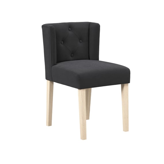 shay anthracite winged dining chair angle