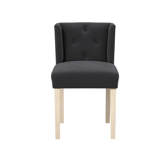 shay anthracite winged dining chair front