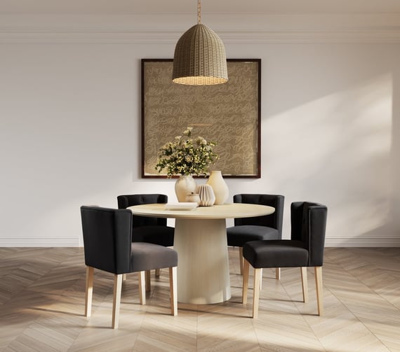 shay anthracite winged dining chair lifestyle