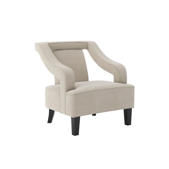 sofia ivory accent chair angle