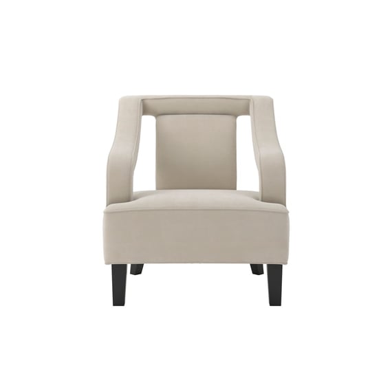 sofia ivory accent chair front