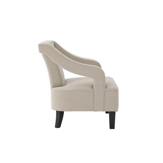 sofia ivory accent chair side