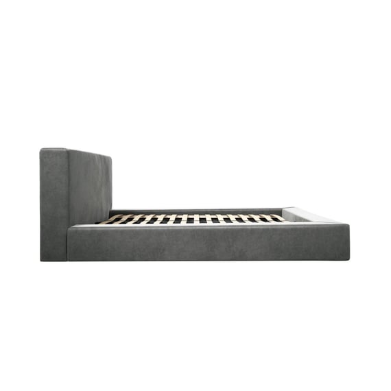 soho dapple grey fabric bed side
