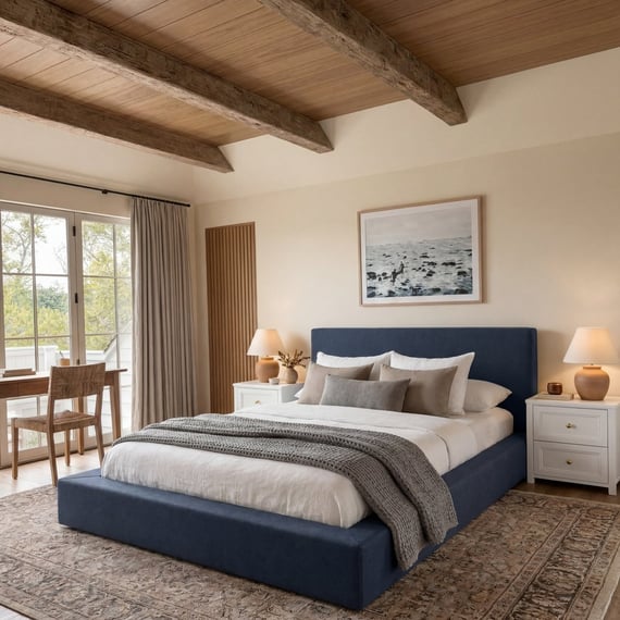 Soho Ink Blue Double Bed