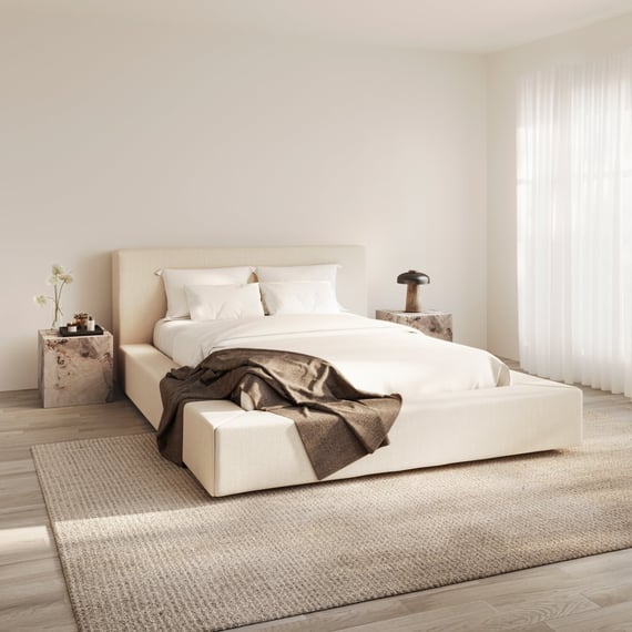 Soho White Clay Double Bed