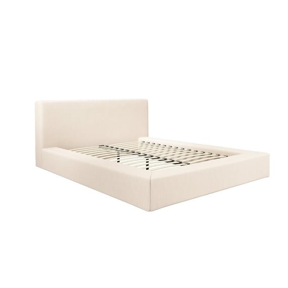 soho white clay fabric bed angle