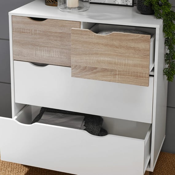 Stockholm White Oak Chest of Drawers