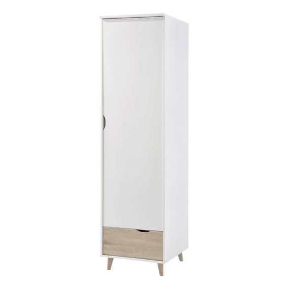 Stockholm White Oak Single Wardrobe