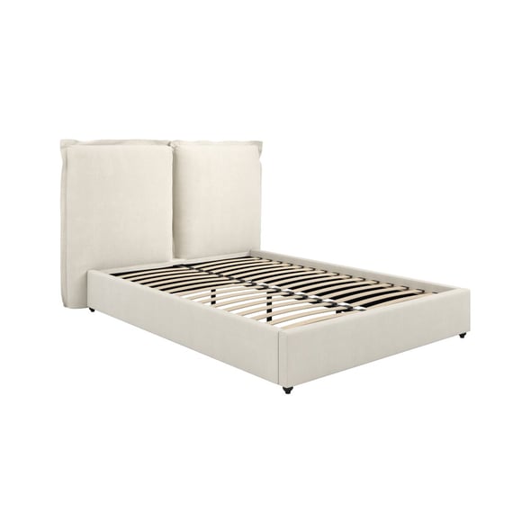 sunday ivory fabric double bed angle