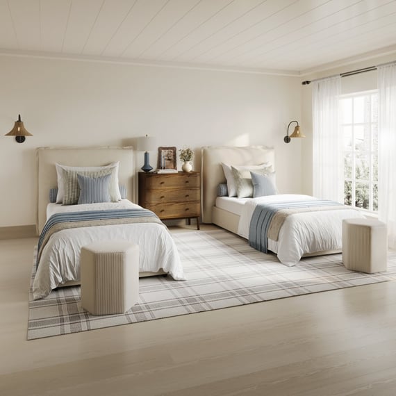 sunday ivory single bed twin bedroom lifestyle