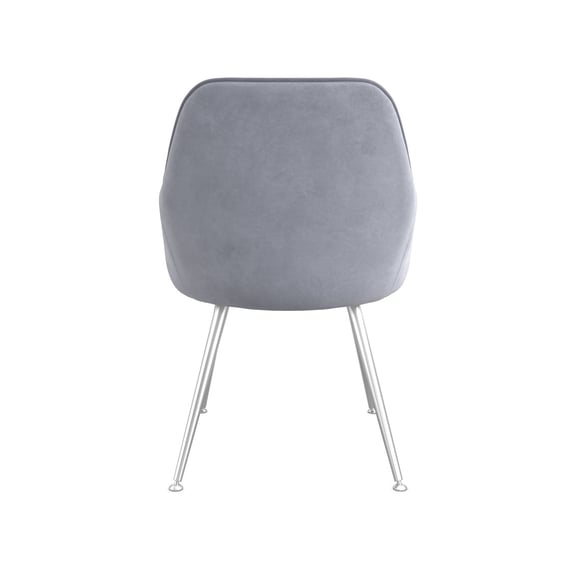 tara grey velvet dining chair back