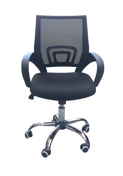 tate black mesh office chair front