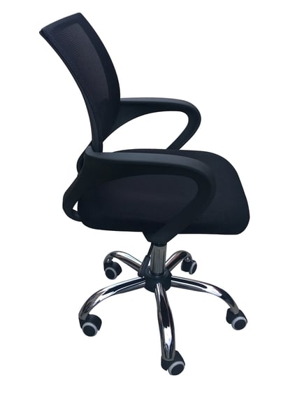 tate black mesh office chair side