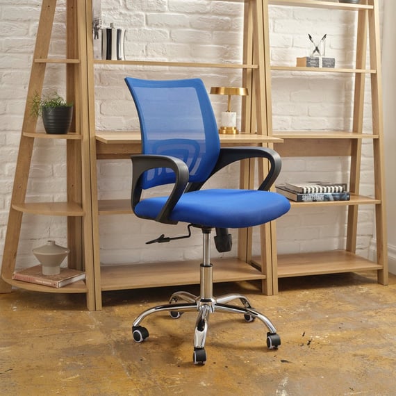 Tate Mesh Back Office Chair Blue