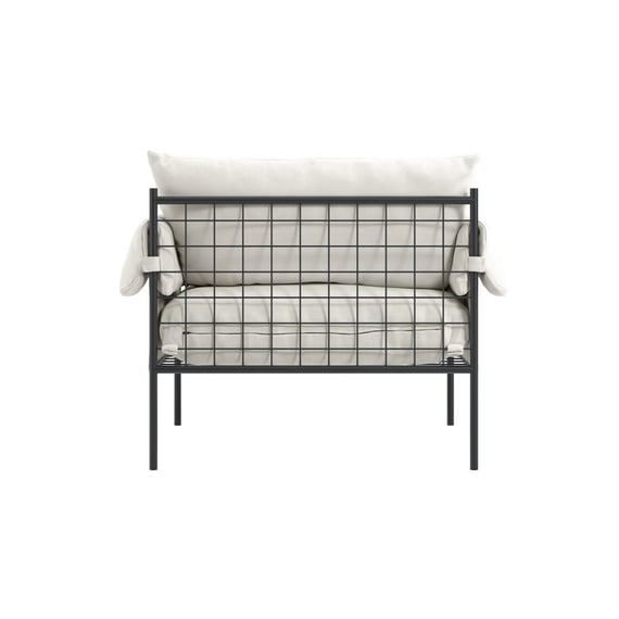 wardour white house weave armchair back