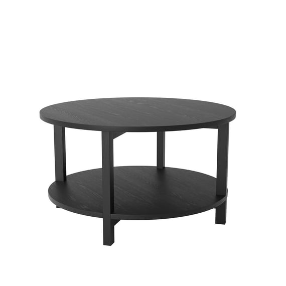 westbrook black round coffee table angle