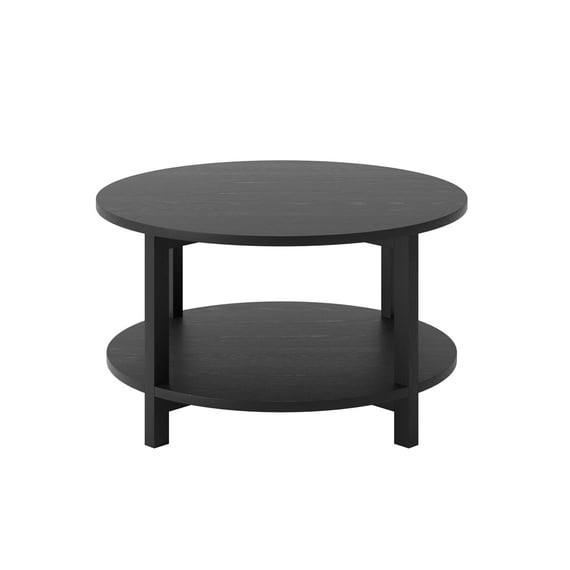 westbrook black round coffee table front