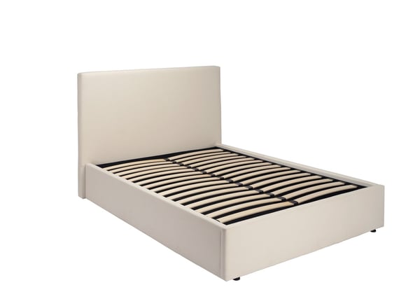 wilder antique white ottoman bed angle