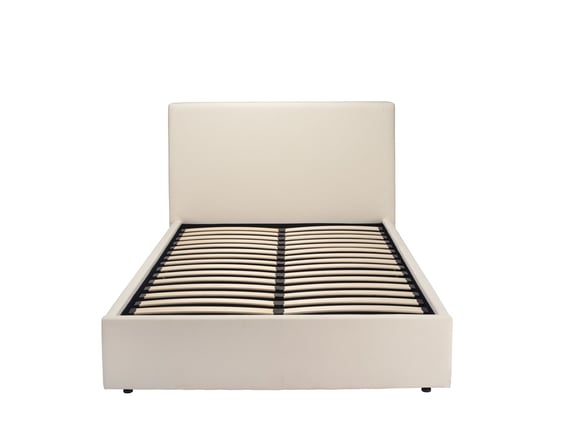 wilder antique white ottoman bed front