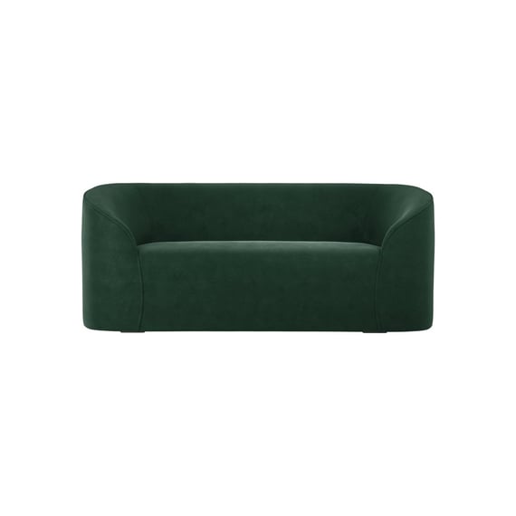 zuma forest green velvet sofa front