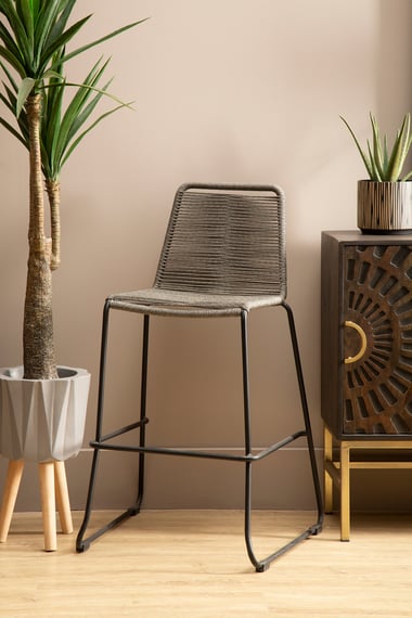 Sisal Grey Rope Bar Chair