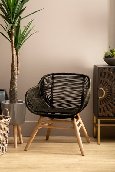 Sisal Black Rope Armchair Lifestyle 02