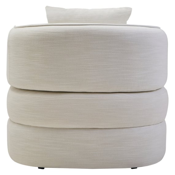 Bilani Cream Linen Effect Curved Chair