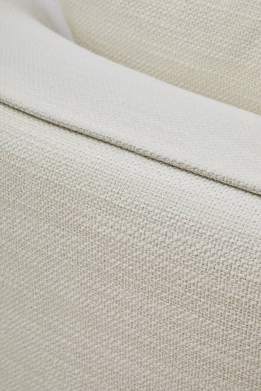 Bilani Cream Linen Effect Curved Chair