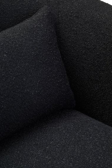 Bruge Textured Black Curved Chair
