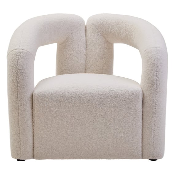 Davina Ivory Boucle Effect Statement Chair