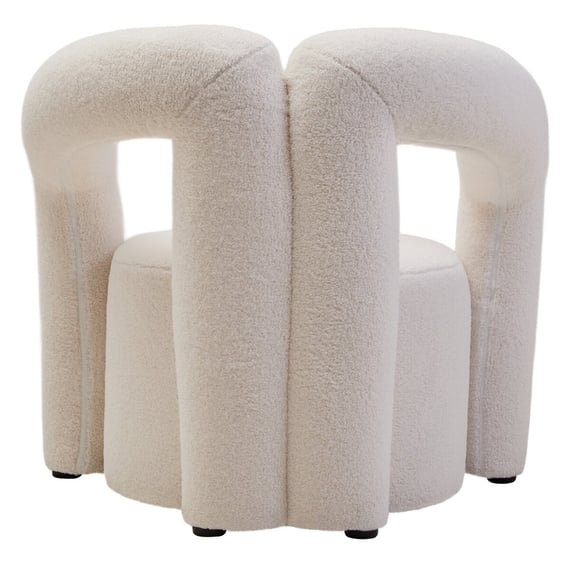 Davina Ivory Boucle Effect Statement Chair