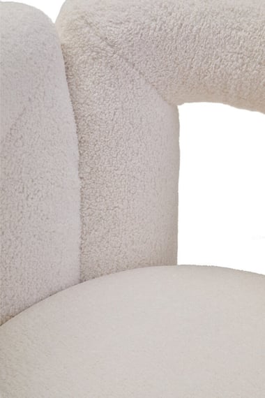 Davina Ivory Boucle Effect Statement Chair