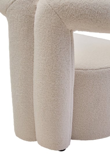 Davina Ivory Boucle Effect Statement Chair