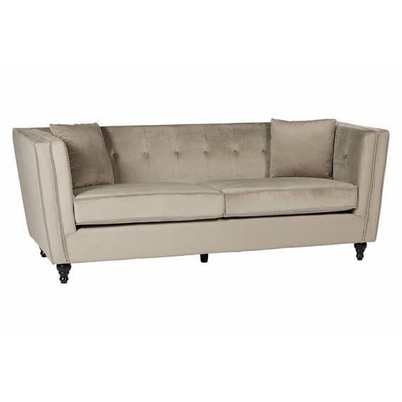 Ferris 3 Seat Mink Velvet Sofa