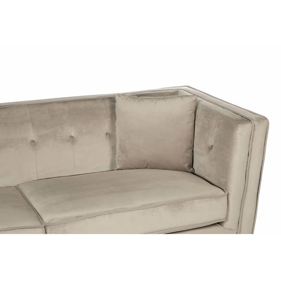 Ferris 3 Seat Mink Velvet Sofa