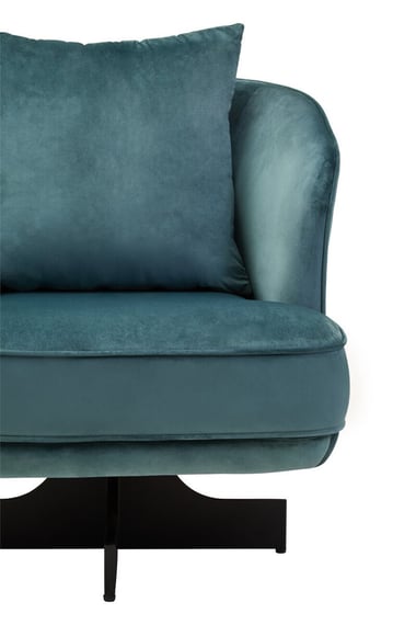 Hale Azure Velvet Swivel Chair